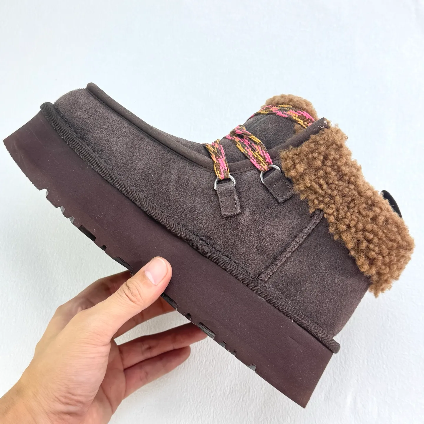 Self-pickup 💰560 Ugg Fukala lace-up boots 3954 The official website's main recommendation. A must-have for Maillard in autumn and winter. Every color matches well. The shape is super positive. The soles are increased by 3.8cm. Perfectly modifying the leg shape. Simple and elegant style. Must be arranged! size：35-40